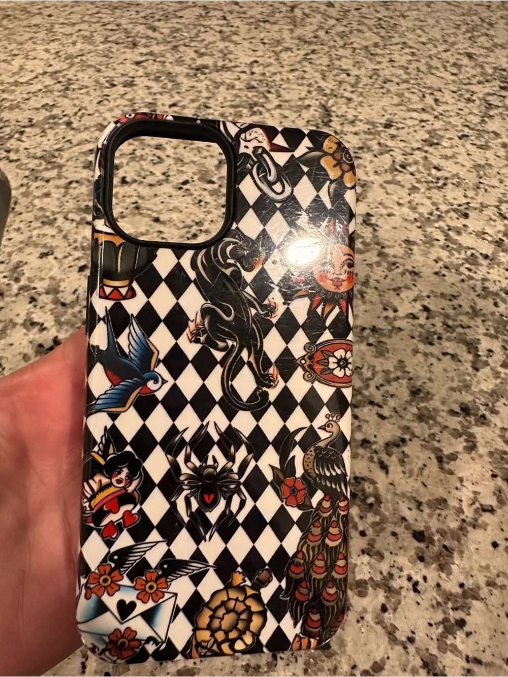 Tattoo-Print Phone Case - Compatible iphone 14
